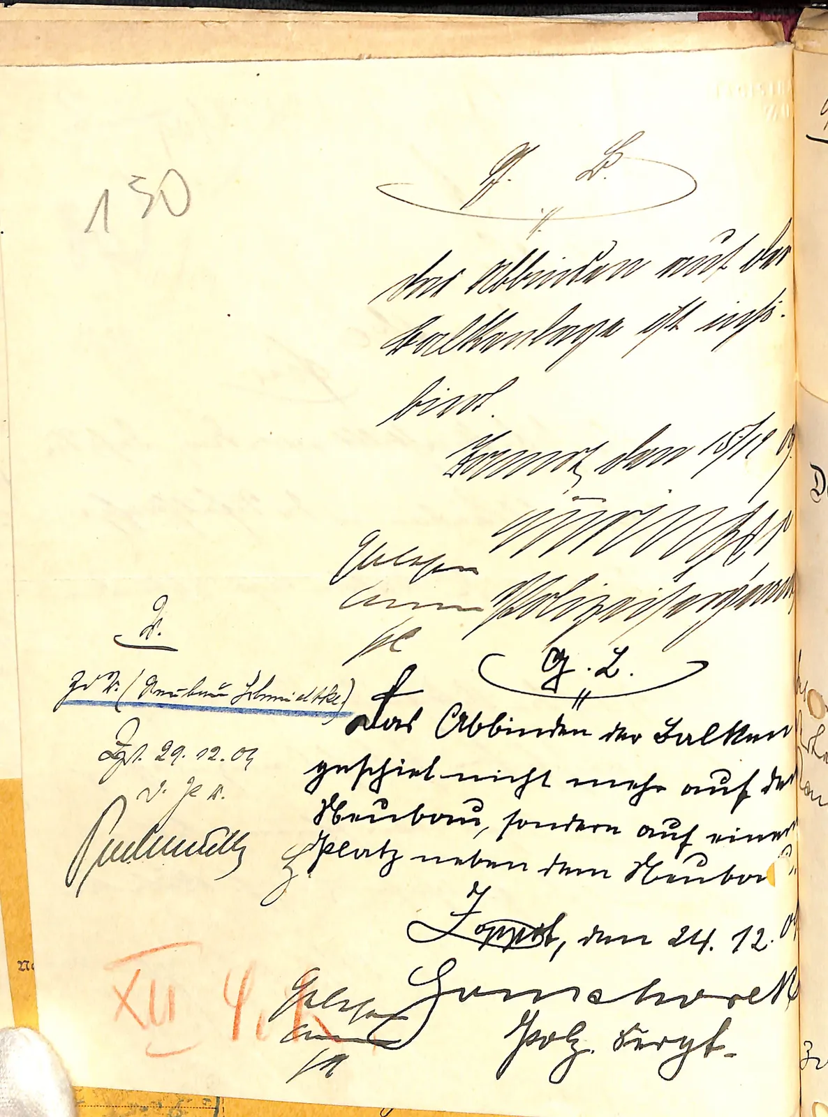 Skan: Raport kontroli placu budowy w Wigilię 1909