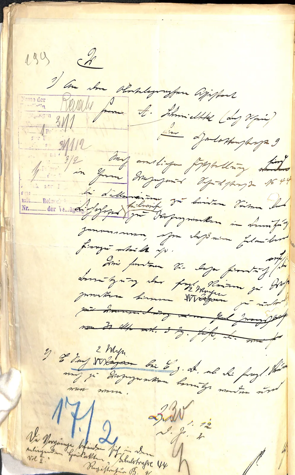 Skan: Brulion nakazu opróżnienia piwnic (30 I 1912) (2/2)