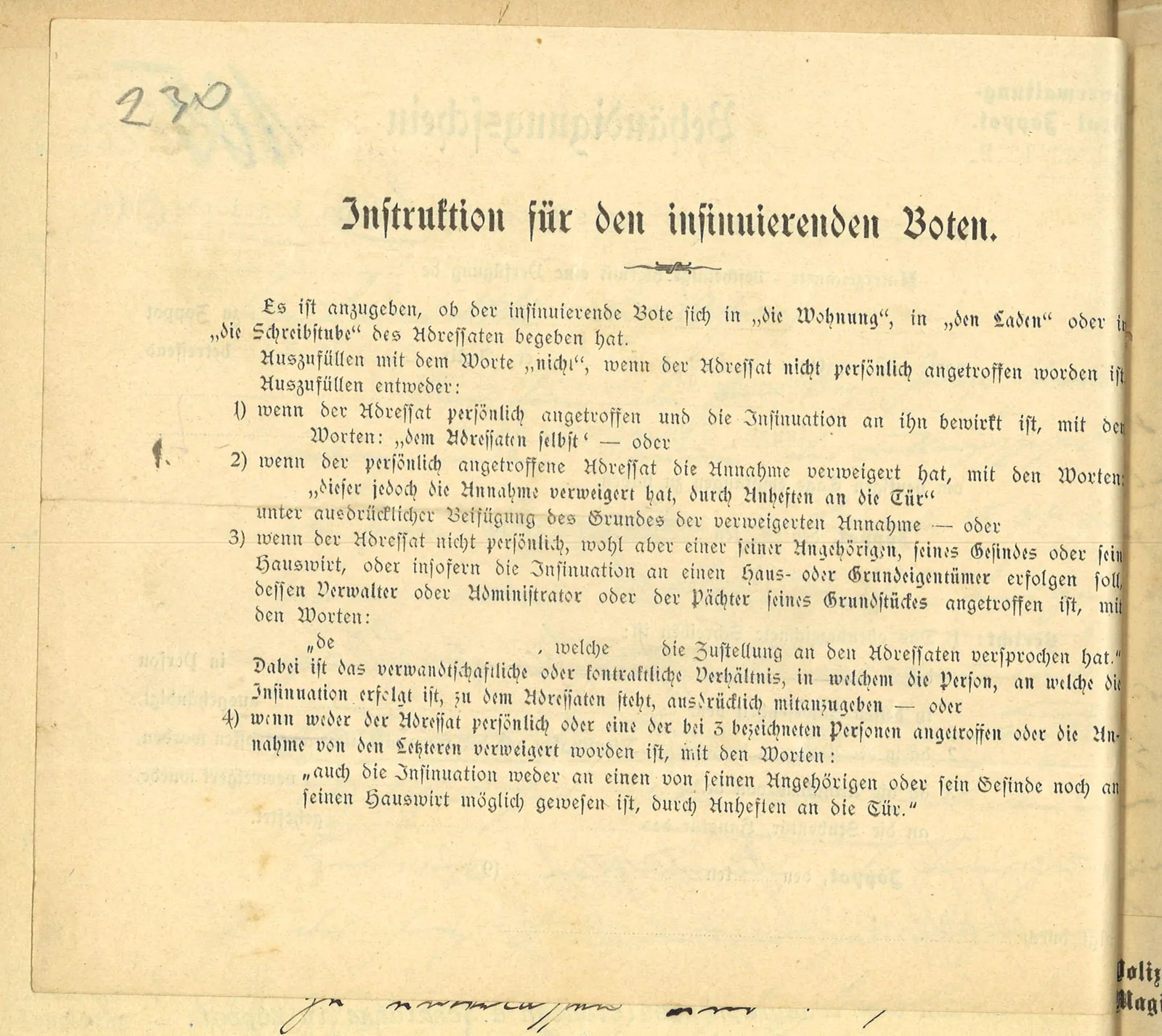 Skan: Instrukcja dla posłańca (odwrocie karty 229)