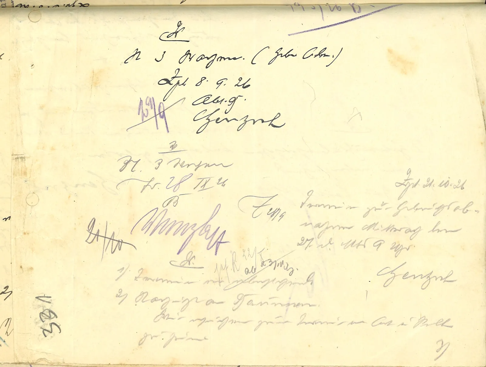Skan: Domknięcie budowy oficyny - prace wykończeniowe i odbiór 1926 — ujęcie 2 z 4