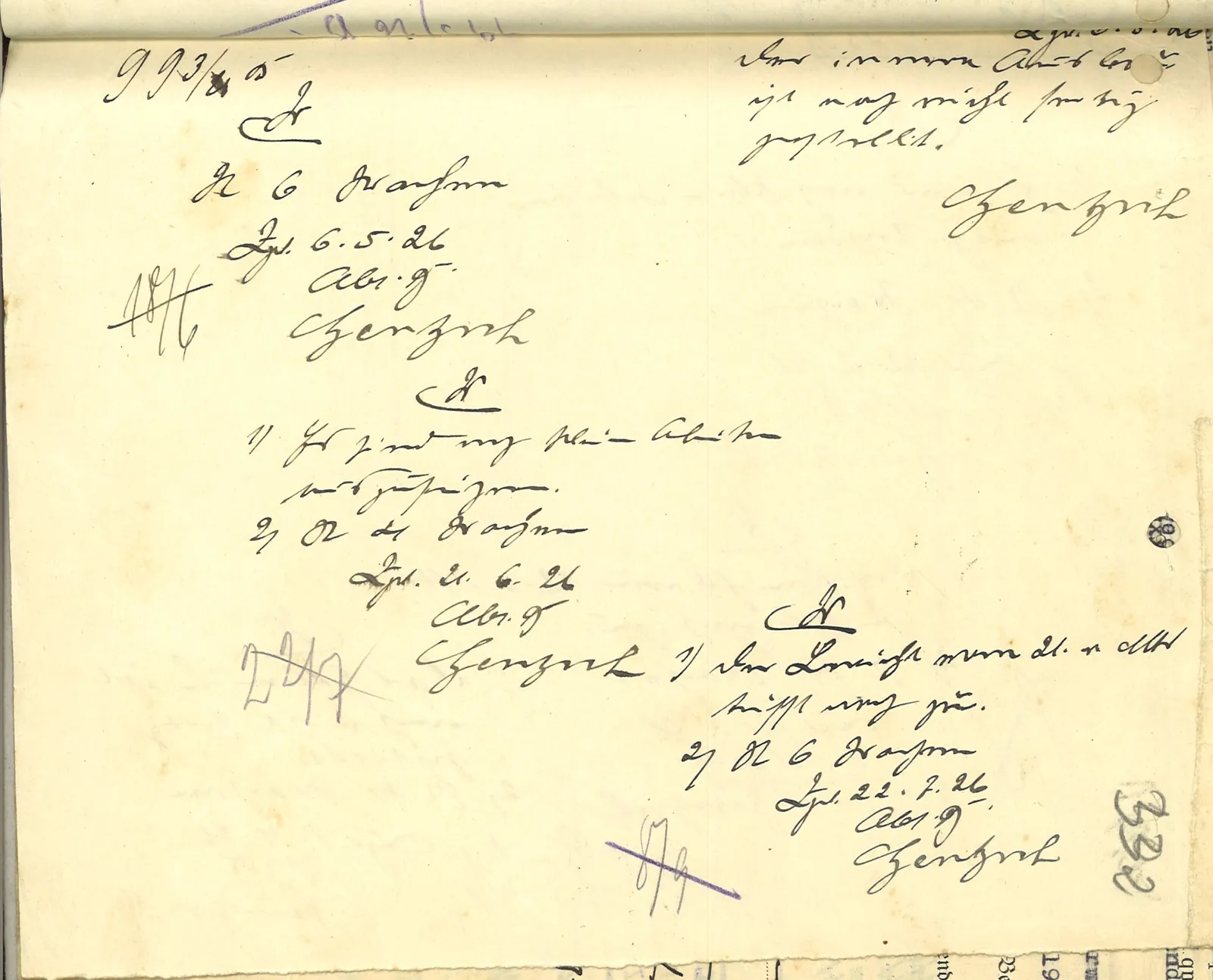 Skan: Domknięcie budowy oficyny - prace wykończeniowe i odbiór 1926 — ujęcie 3 z 4