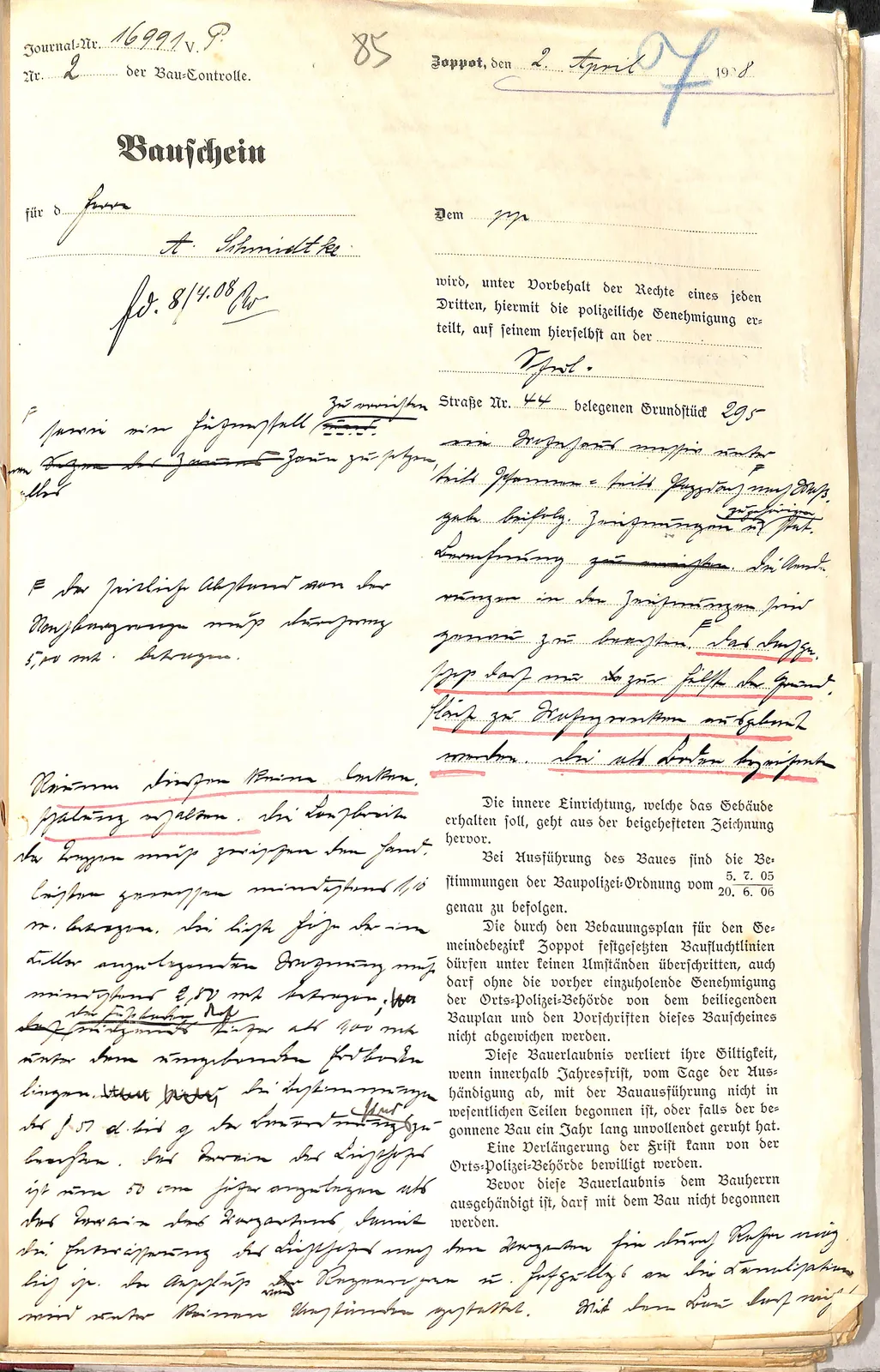 Skan: APGoG 2,966, k. 85