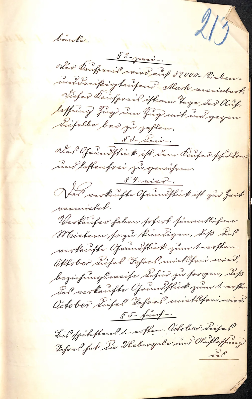 Skan: Akt notarialny sprzedaży nieruchomości Herrmann–Schmidtke (kwiecień 1906) — ujęcie 3 z 5
