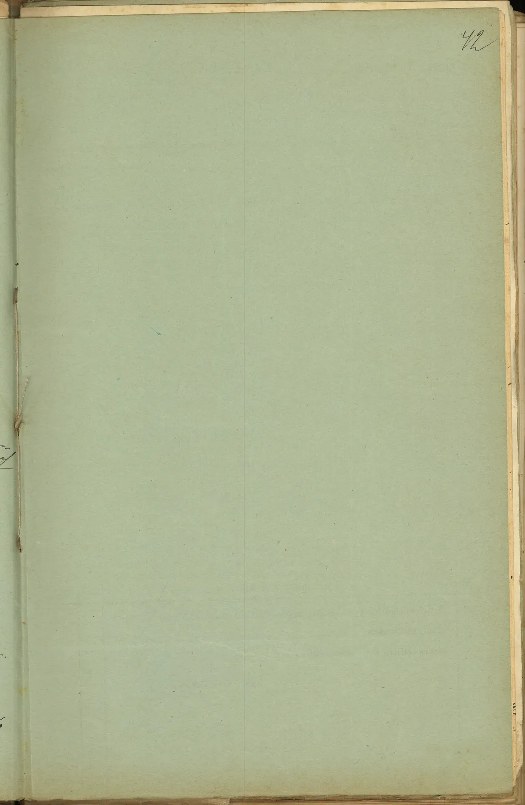 Skan: Pusta strona formularza (treść zawiadomienia na verso, k. 42,1)