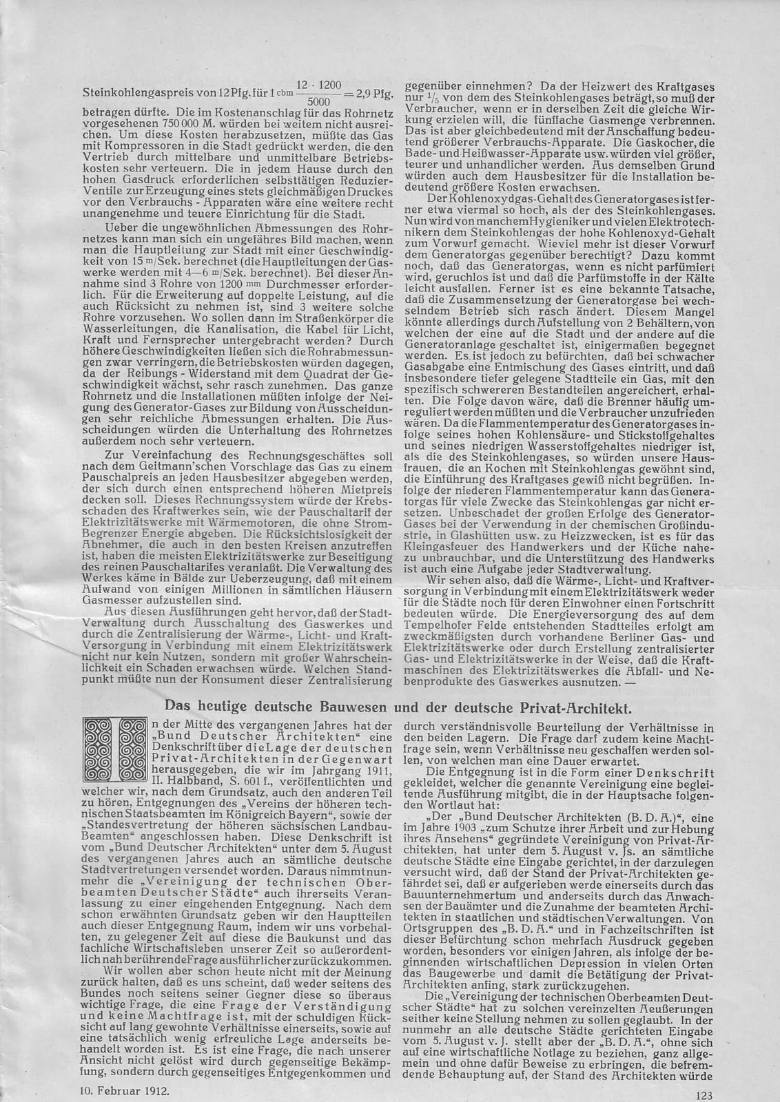 Skan: „Deutsche Bauzeitung” 1912 — budowa Domu Zdrojowego w Sopocie 1909–1910 — ujęcie 7 z 8