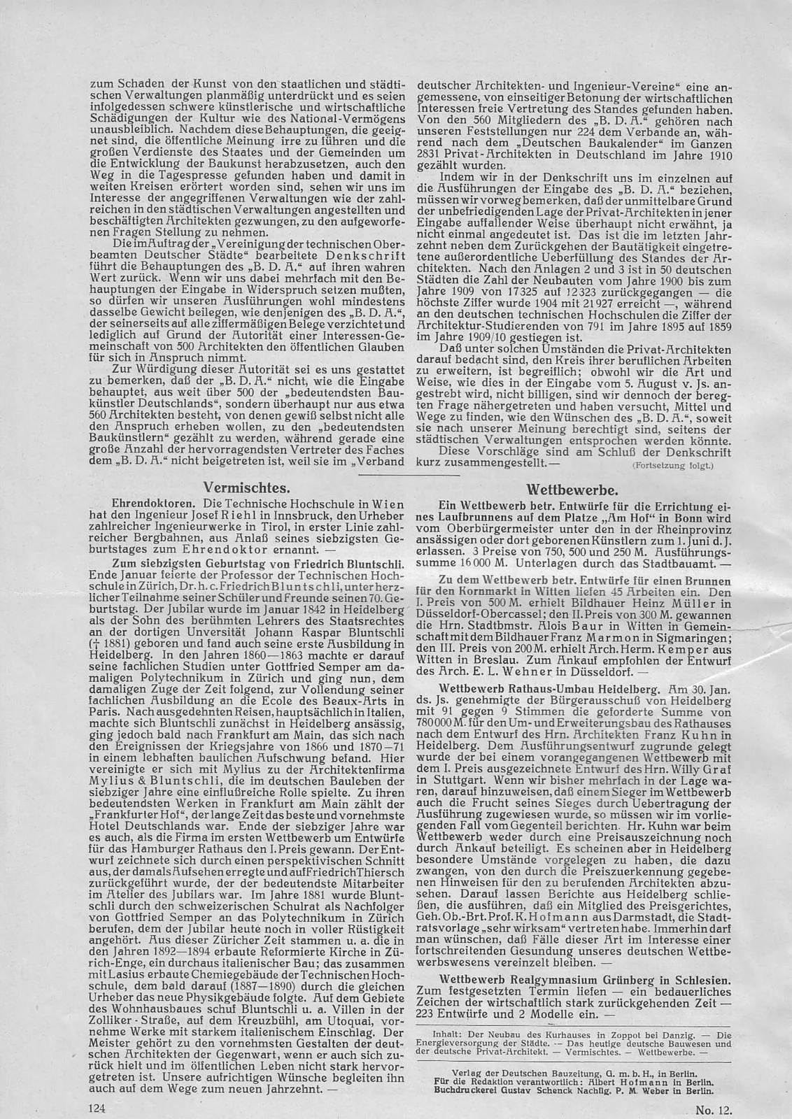 Skan: „Deutsche Bauzeitung” 1912 — budowa Domu Zdrojowego w Sopocie 1909–1910 — ujęcie 8 z 8