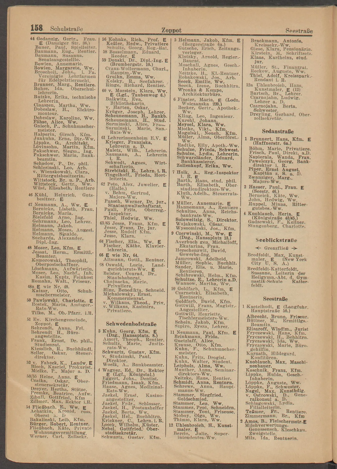 Skan: Einwohnerbuch 1931 — Schulstraße 44 — ujęcie 2 z 2