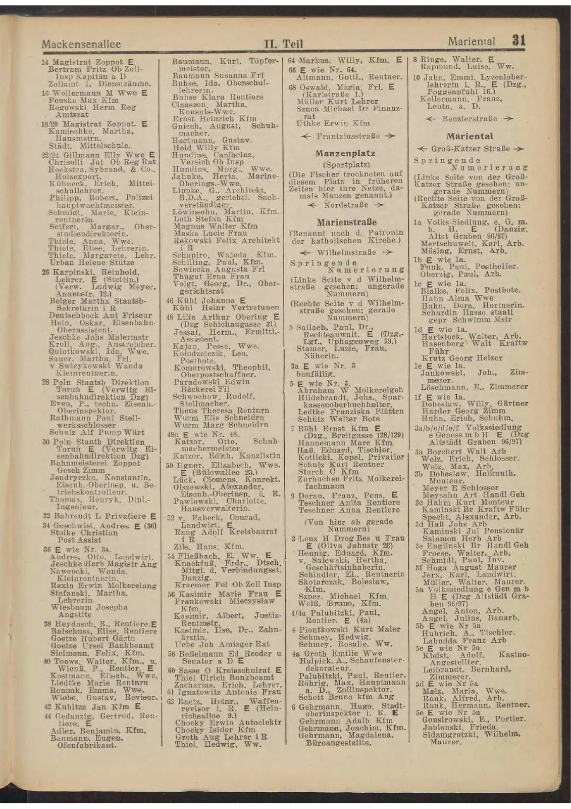 Skan: Einwohnerbuch 1936/37, część sopocka — Mackensenallee 44 — ujęcie 4 z 4