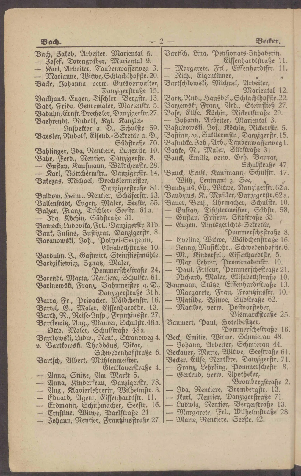 Skan: Księga adresowa Sopotu 1906 — osoby, branże i reklamy — ujęcie 1 z 16