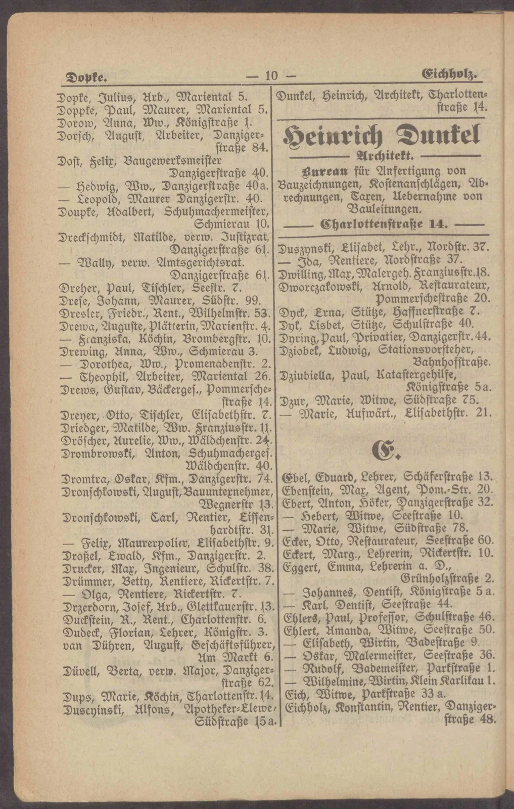 Skan: Księga adresowa Sopotu 1906 — osoby, branże i reklamy — ujęcie 3 z 16