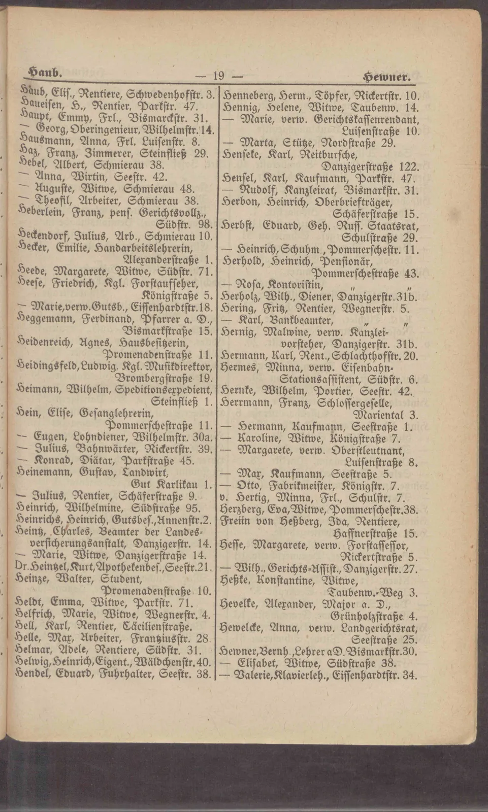 Skan: Księga adresowa Sopotu 1906 — osoby, branże i reklamy — ujęcie 5 z 16