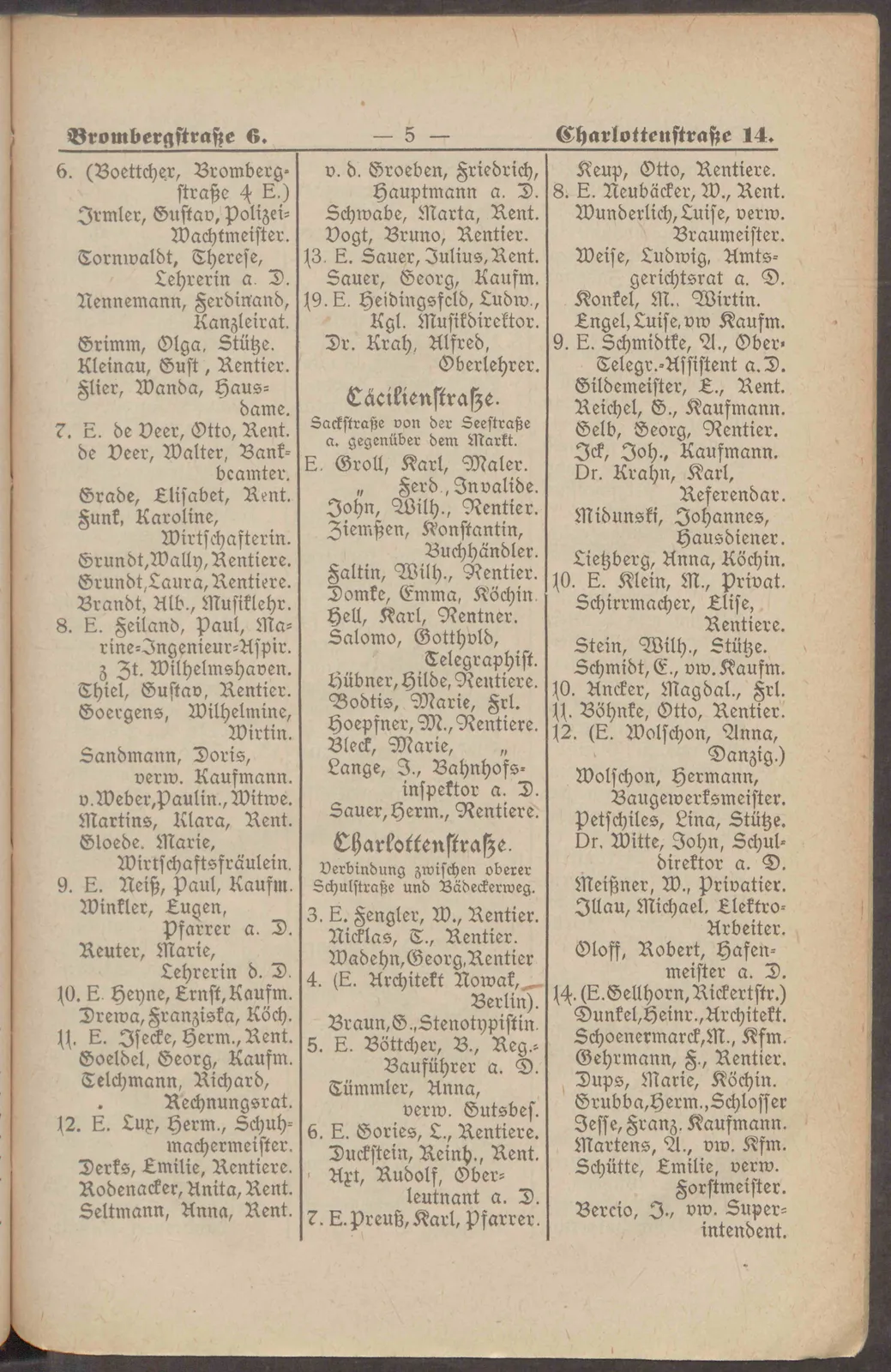 Skan: Księga adresowa Sopotu 1906 — osoby, branże i reklamy — ujęcie 8 z 16
