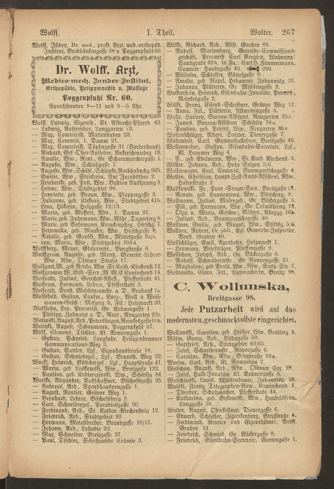 Skan: Księgi adresowe Gdańska 1897–1925 — wpisy osób związanych z domem — ujęcie 12 z 13