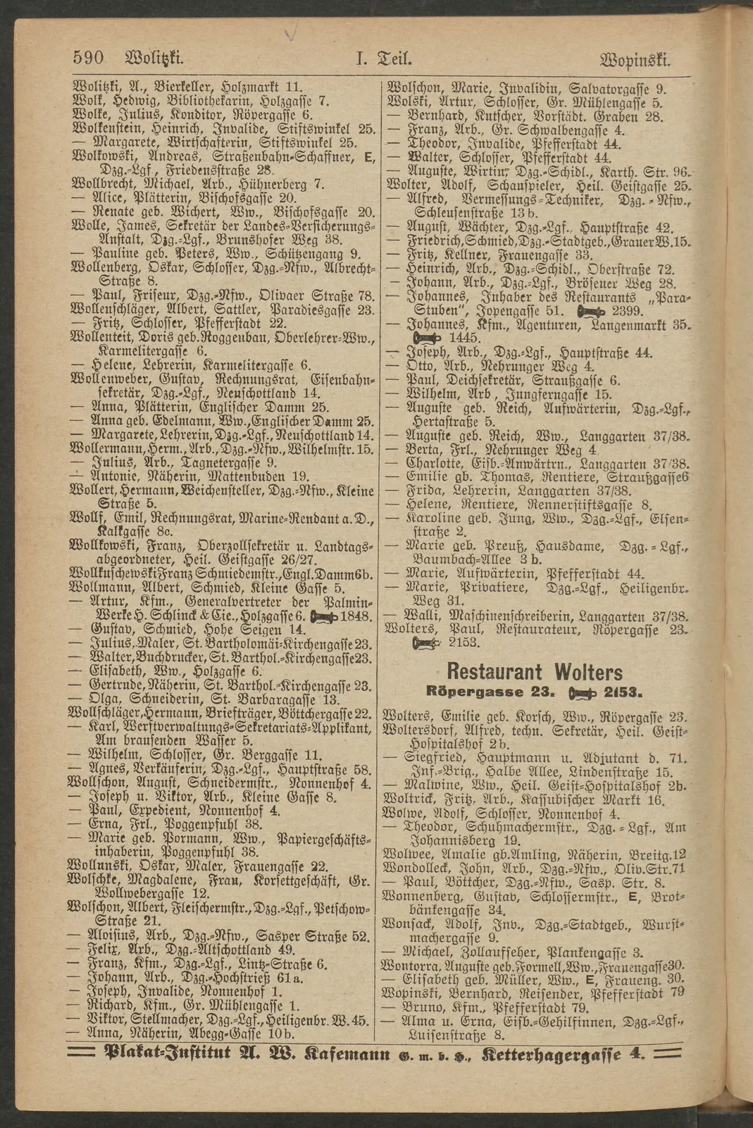 Skan: Księgi adresowe Gdańska 1897–1925 — wpisy osób związanych z domem — ujęcie 9 z 13
