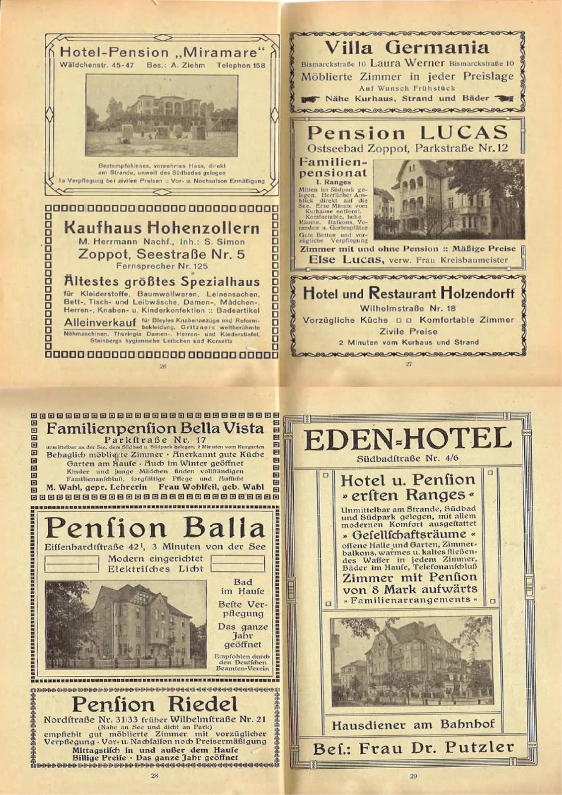 Skan: Przewodnik po kąpielisku Sopot, 1914 — ujęcie 26 z 35