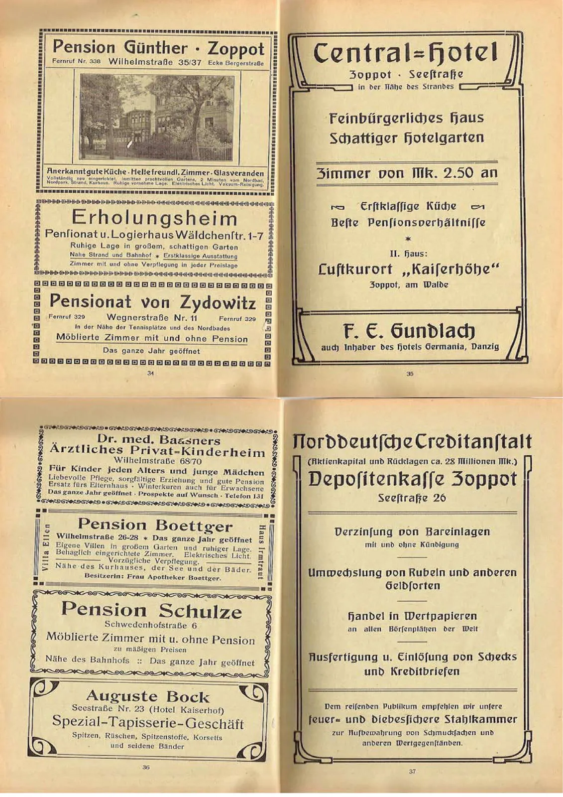 Skan: Przewodnik po kąpielisku Sopot, 1914 — ujęcie 28 z 35