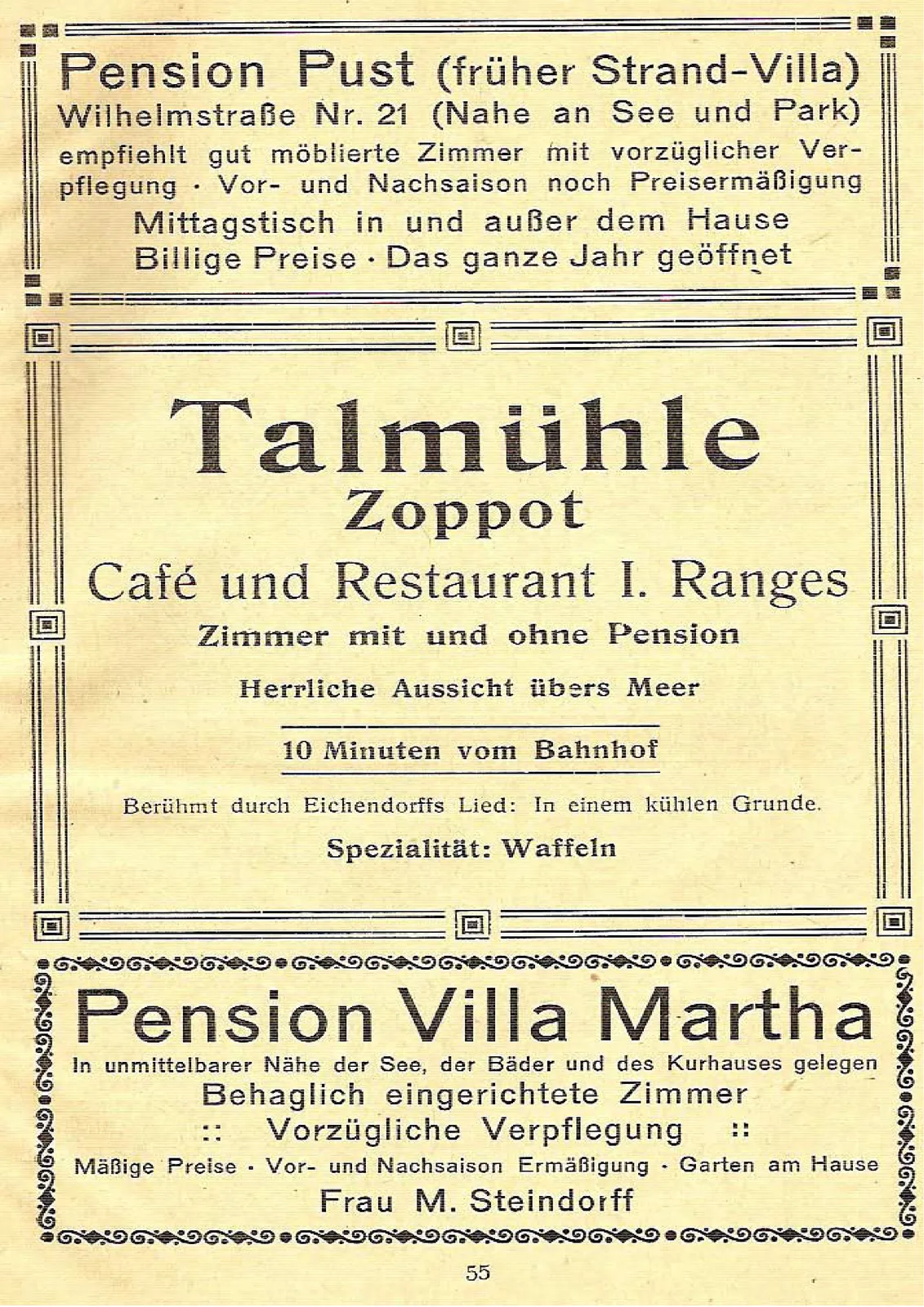 Skan: Przewodnik po kąpielisku Sopot, 1914 — ujęcie 34 z 35
