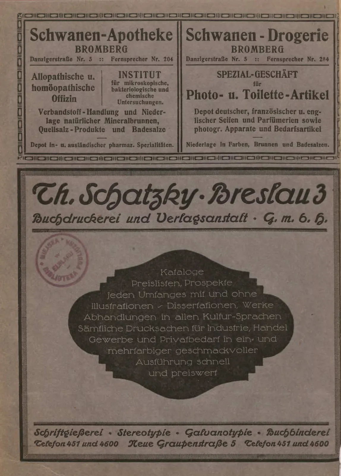 Skan: Spis abonentów telefonicznych 1914 — Sopot: Schmidtke, Wolschon, Dunkel — ujęcie 2 z 7