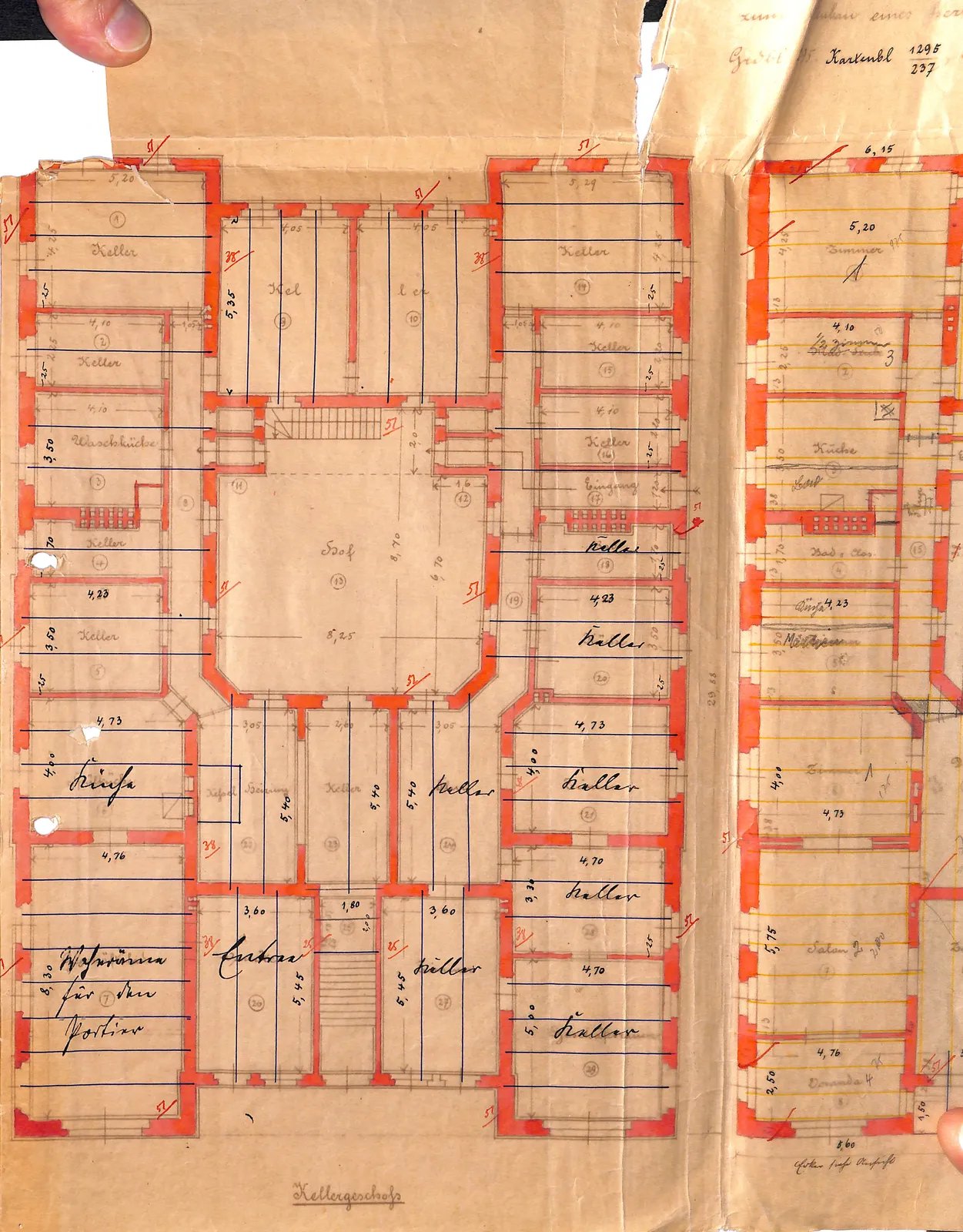 Projekt Wolschona 1908 — Blatt I, komplet rzutów